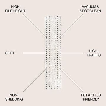 Pele Modern Geometric Dot Shag Area Rug